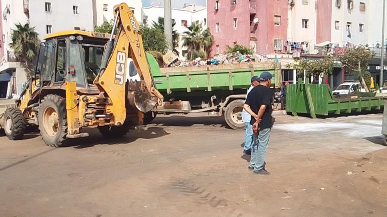 حملة تحرير الملك العمومي بجماعة الشلالات إقليم المحمدية